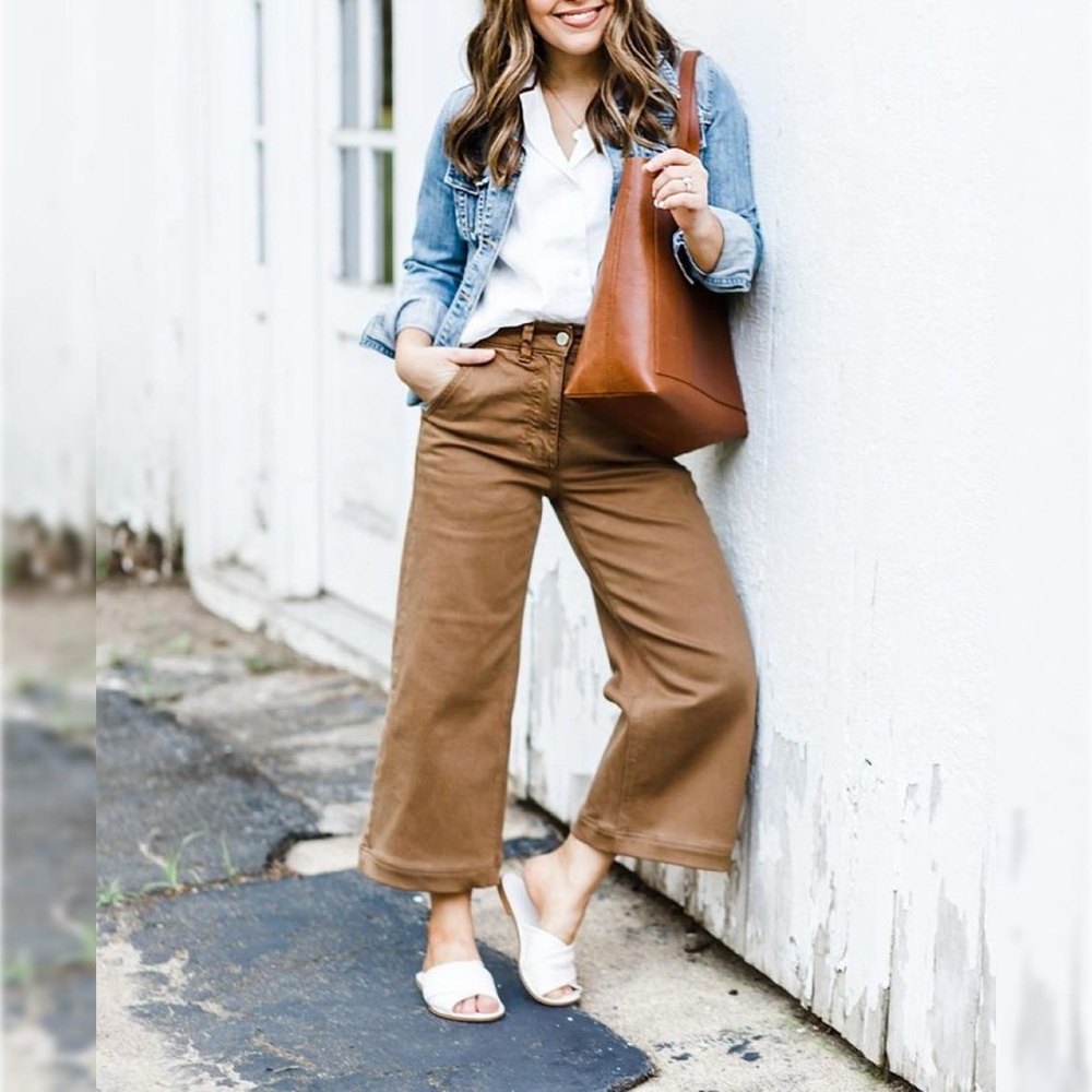 🧸 (NWOT) Lucky Brand • Cropped Wide-Leg Jeans
